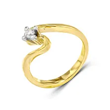 Женское кольцо из золота с бриллиантом по цене от 78 384 ₽