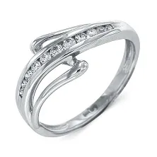 Женское кольцо из белого золота с бриллиантами 0,22 карата по цене от 39 060 ₽